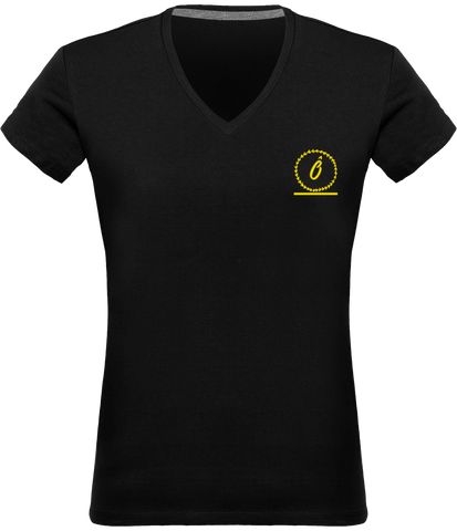 T-shirt Col V Femme Ô Gold Unique Queen Zou