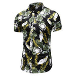 Chemise Slim Fit à Fleur Hawaïenne