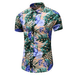 Chemise Slim Fit à Fleur Hawaïenne