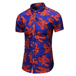 Chemise Slim Fit à Fleur Hawaïenne